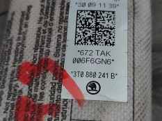 Подушка безопасности в сиденье Skoda Superb 2 2011 3T0880241B 1.8 TFSI CDAA, передняя левая