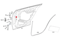 Дверь Mercedes-benz CLA-Class A1187307000 C118, задняя правая