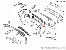 Бампер Mercedes-benz GLK-Class A20488051409999 X204, задний
