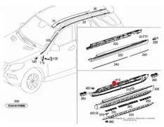 ПОДНОЖКА ПОРОГА Mercedes-benz GLS-Class A1666900310 X166, правая