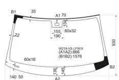 Лобовое стекло Mercedes-benz CLS-Class A2186701300 C218