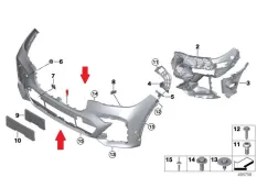 БАМПЕР ПЕРЕДНИЙ BMW X7 51118081817 G07