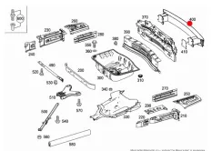 Усилитель бампера Mercedes-benz S-Class A2226103500 W222, задний