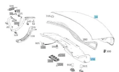 Крышка багажника Mercedes-benz S-Class A2227500075 W222