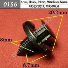 0156 Автокрепеж для Acura, Honda, Infiniti, Mitsubishi, Nissan/0155309321/MR328954