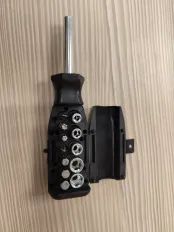 Отвёртка, набор бит 11 шт с рукояткой и магнитным переходником