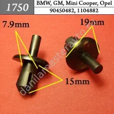 1750 Автокрепеж для BMW, GM, Mini Cooper, Opel/90450482/1104882
