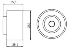 Ролик ГРМ обводной - GT80040