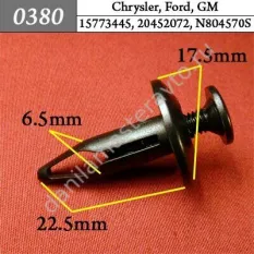 0380 Автокрепеж для Chrysler, Ford, GM/RYQ500070/15773445/20452072/20664092/N804570S/4638136/N804570S