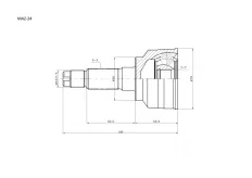 Шрус наружный - MAZ24