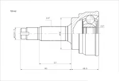 Шрус наружный - TOY42