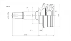 Шрус наружный - TOY03