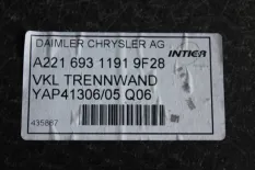 Обшивка багажника Mercedes-Benz S-Class W221