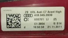 Фонарь задний внутренний левый Audi A6 Avant C7