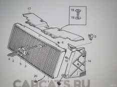 Крепление решетки радиатора Volvo 940