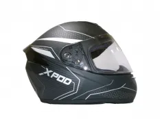 Шлем TVS Racing India Xpod Dull Black Silver XL