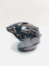 Шлем открытый Cobra JK521 белый с серым черный с г