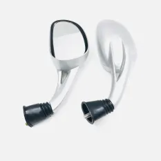 Зеркала d8 пластик каплевидные объемные серебристы