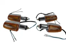 Поворотник мопед Пилот мини хром желтое стекло