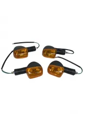 Поворотник мопед желтое стекло квадратный комплект