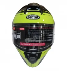 Шлем детский интеграл Cobra EC H151 чёрный и лайм