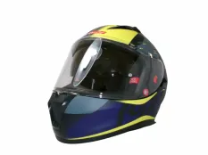 Шлем TVS Racing India Street D/V Dull Black M.Blue