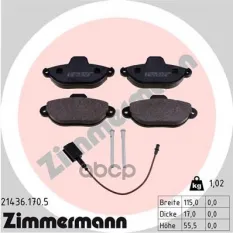 "Колодки тормозные передние" 214361705 Zimmermann