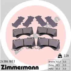 "Колодки тормозные передние" 243861801 Zimmermann