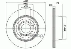 ДИСК ТОРМОЗНОЙ ЗАДНИЙ ВЕНТИЛИРУЕМЫЙ 320X20