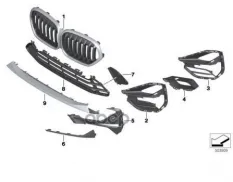 Передняя декоративная решетка 51 13 8 080 619 BMW