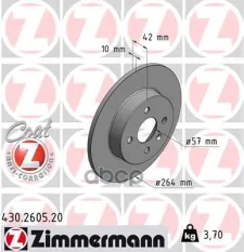 "Диск тормозной задний" 430260520 Zimmermann