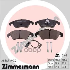 "Колодки тормозные передние" 247431902 Zimmermann