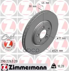 Диск тормозной 290226320 Zimmermann