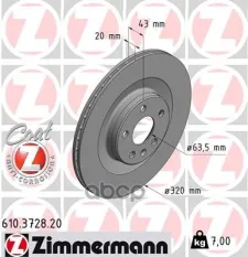 Диск тормозной 610372820 Zimmermann