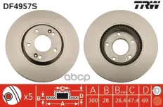 Диск тормозной HYUNDAI I30 передний 1шт (мин 2шт )