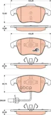Колодки тормозные дисковые AUDI: A4 07 -, A4