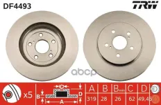 Диск тормозной передний Lexus RX 300/400 03-