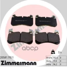 Колодки тормозные передние ZIMMERMANN 205811701