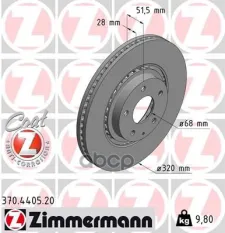 Диск тормозной 370440520 Zimmermann