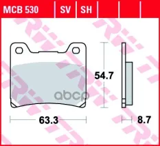 Торм.колодки дисковые MCB530 MCB530 TRW