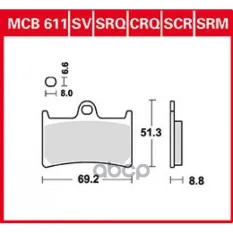 Торм.колодки дисковые MCB611 MCB611 TRW