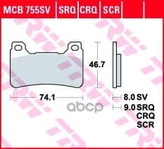 Торм.колодки дисковые MCB755SV MCB755SV TRW