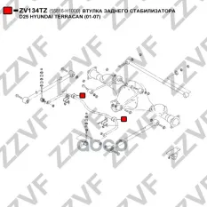 ВТУЛКА ЗАДНЕГО СТАБИЛИЗАТОРА D25 HYUNDAI TERRACAN