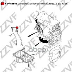 ЩУП УРОВНЯ МАСЛА MAZDA 3 (BK) (02-09) ZJ0210450
