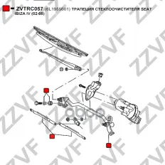 ТРАПЕЦИЯ СТЕКЛООЧИСТИТЕЛЯ SEAT IBIZA IV (02-08)