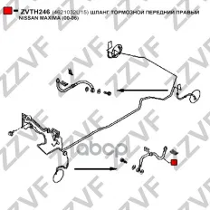 ШЛАНГ ТОРМОЗНОЙ ПЕРЕДНИЙ ПРАВЫЙ NISSAN MAXIMA
