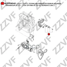 РОЛИК НАТЯЖИТЕЛЯ РЕМНЯ HYUNDAI GRANDEUR (V)