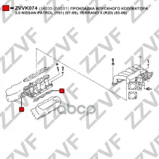 ПРОКЛАДКА ВПУСКНОГО КОЛЛЕКТОРА 3,0 NISSAN PATROL