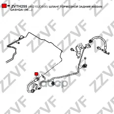 ШЛАНГ ТОРМОЗНОЙ ЗАДНИЙ NISSAN QASHQAI (06-...)