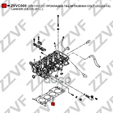 ПРОКЛАДКА ГБЦ MITSUBISHI COLT (Z3) (03-12), LANCER